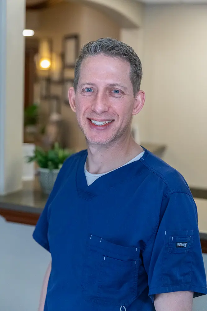 Dr. Josh Muir Montana Center for Implants and Dentures Board Certified Implantologist portrait picture for homepage and about page.